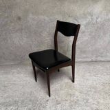 Series Set of 6 vintage Scandinavian rosewood chairs from the 1960s