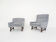 Set of two Dutch design lounge chairs with wenge feet