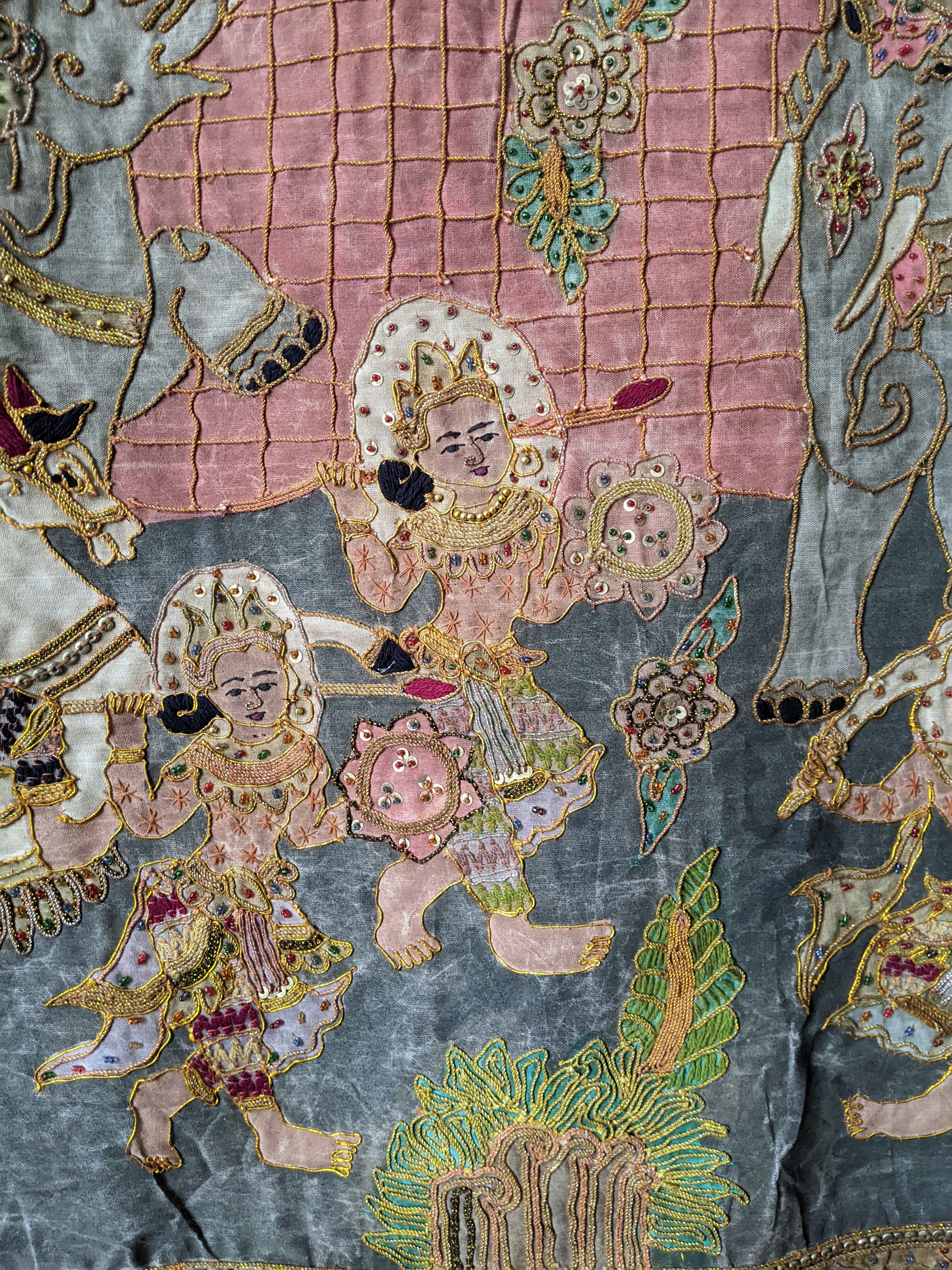 Handmade wall tapestry from Burma