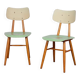Paire de chaises vertes pour Ton, 1960