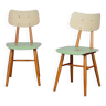 Pair of green chairs for Ton, 1960
