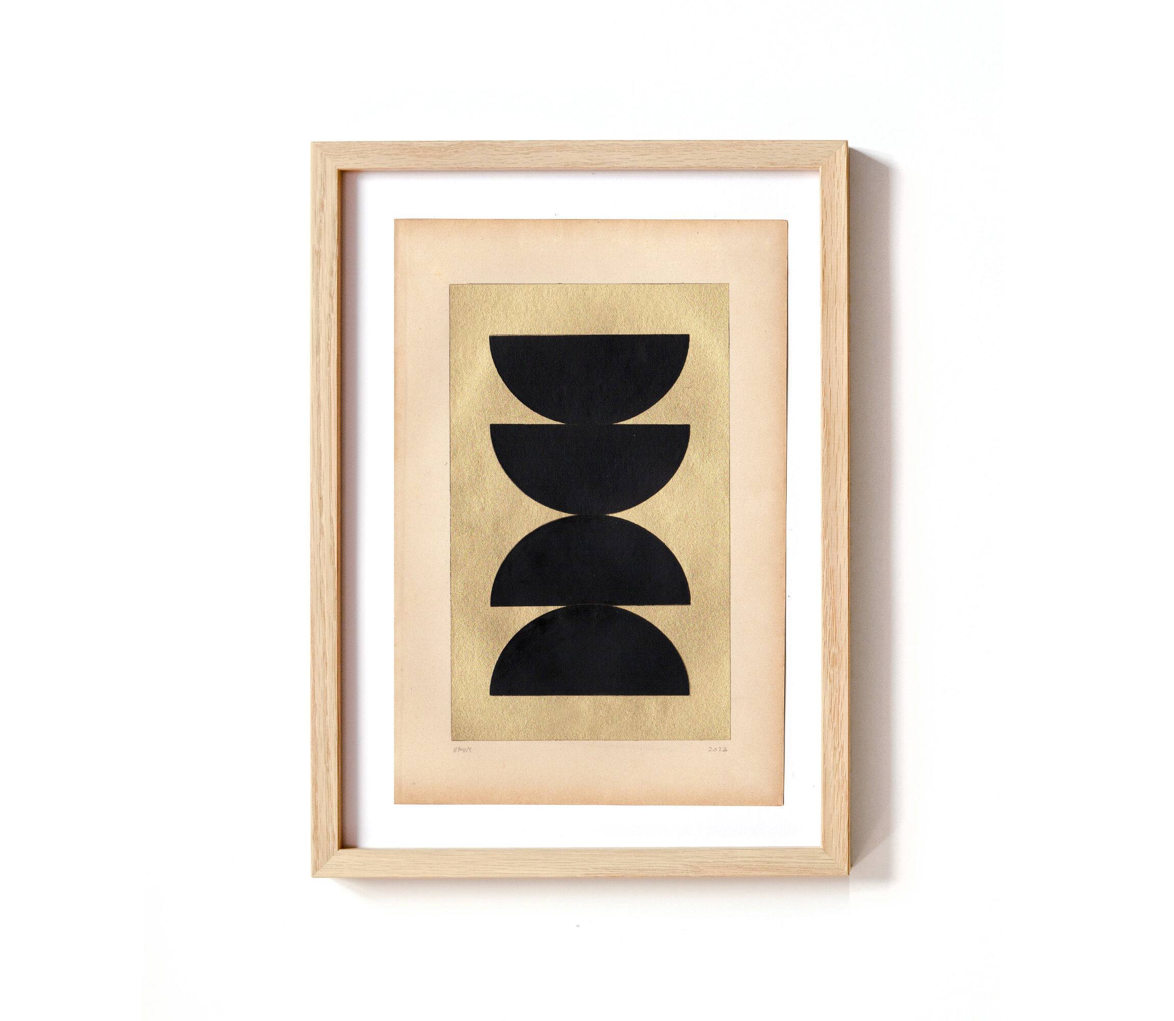 Collage on paper - Goa - signed Eawy