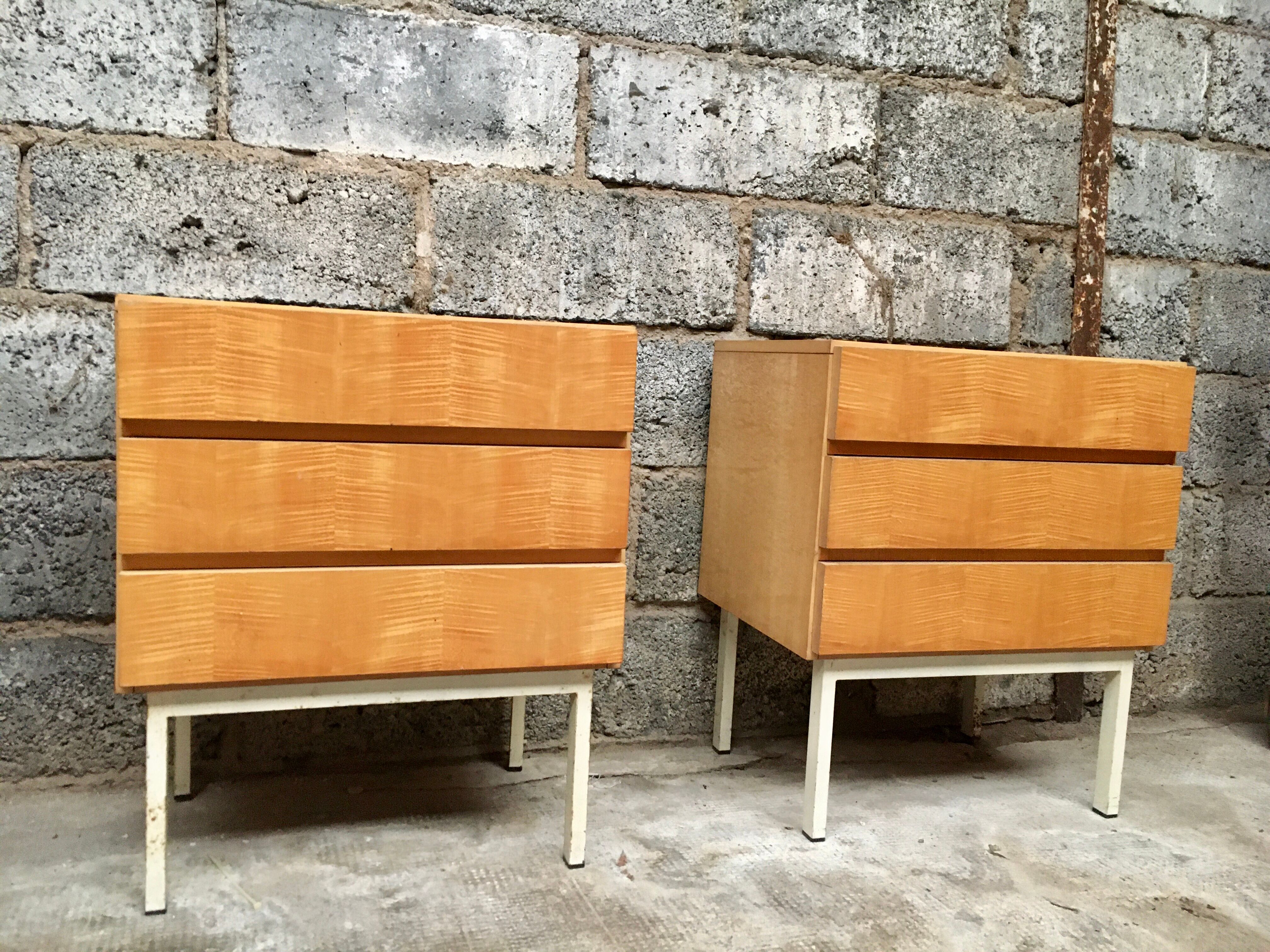 Mini pair of dresser bedside bedside end of vintage sofa 1950