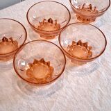 5 vintage thick glass ice cream or champagne coupes