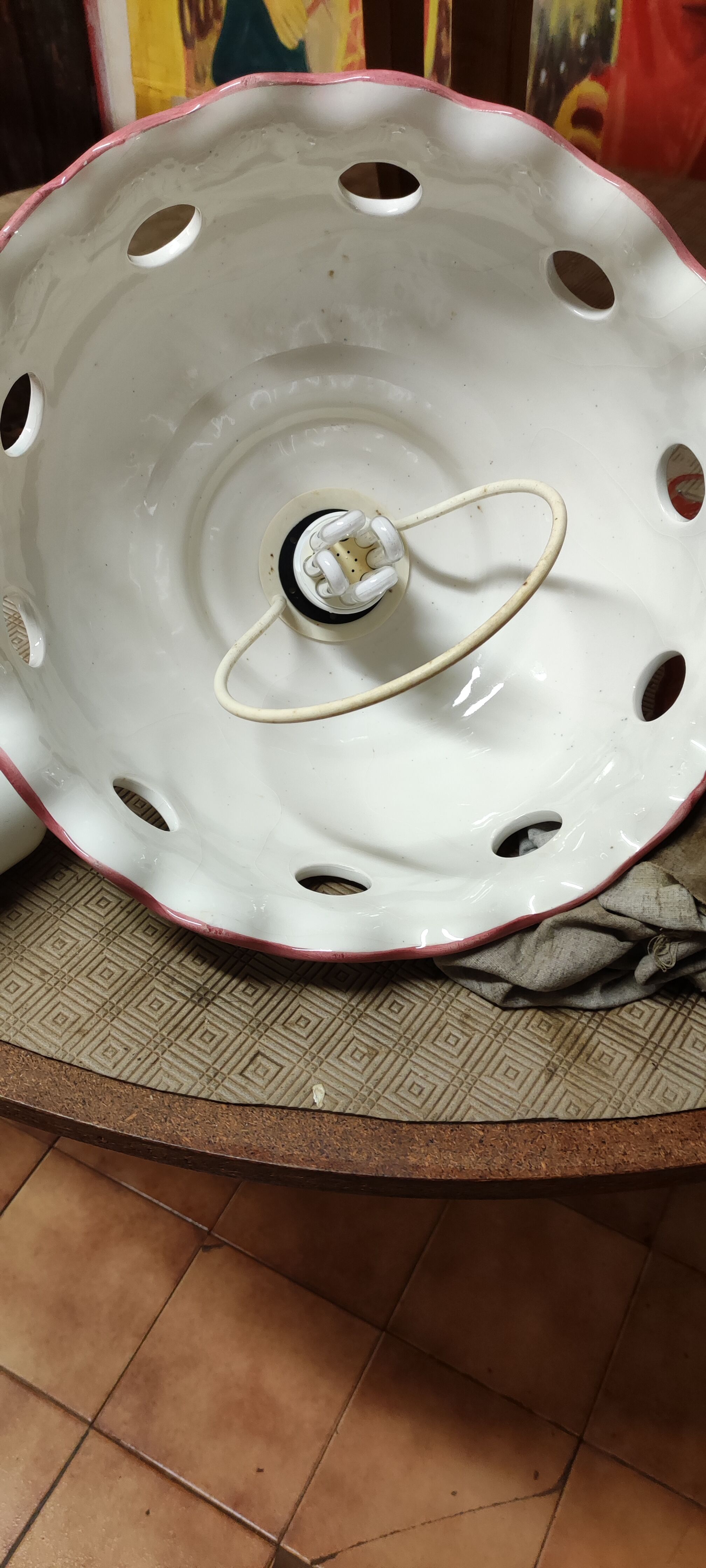 Ceramic chandelier