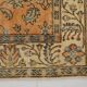 Tapis vintage à motifs floraux orange et noirs