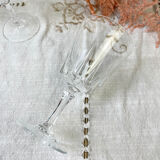 8 Crystal D'Arques red wine glasses model "VERSAILLES"