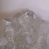 Star candle holder in glass or bubbled crystal, Biot style
