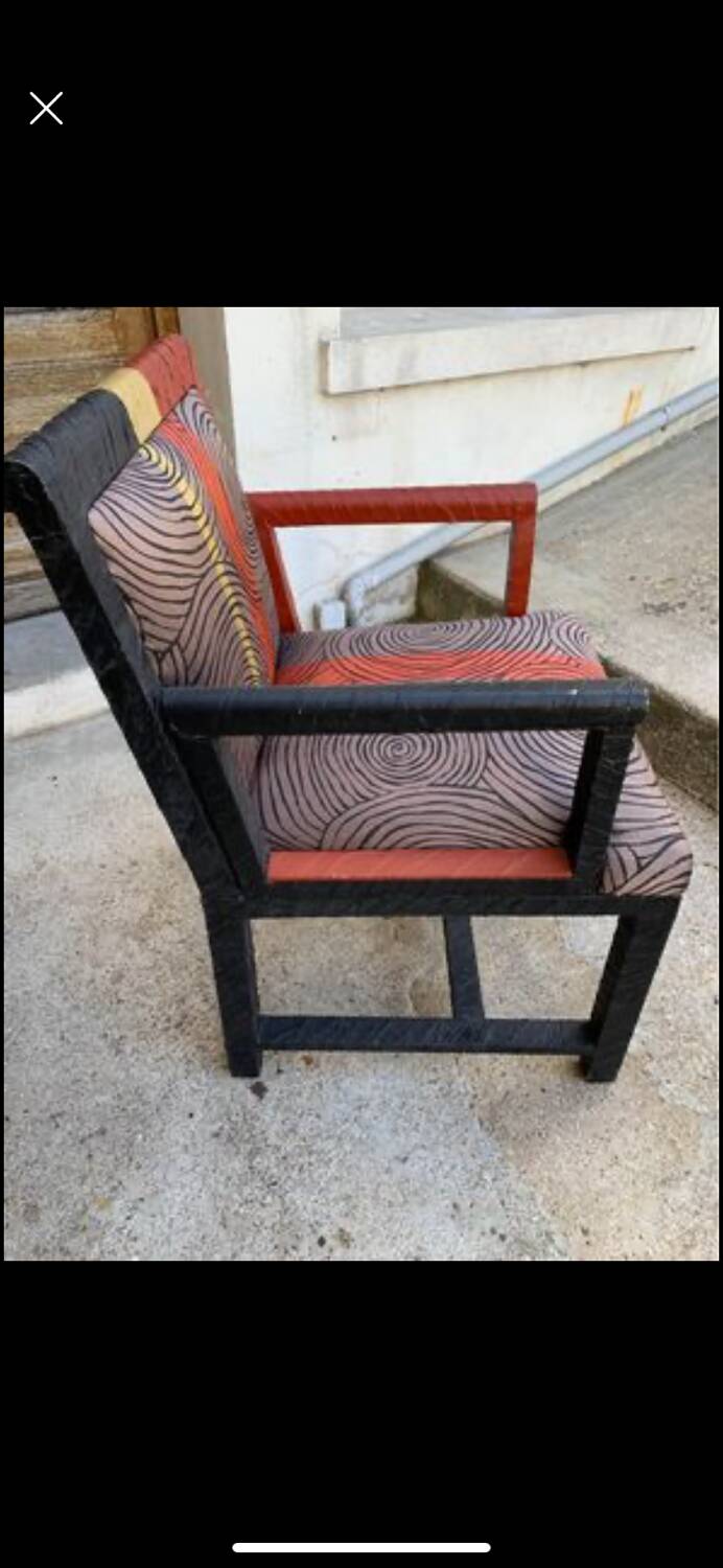 Art Deco armchair inspired by Jean Dunand