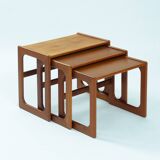 Danish teak mid century modern nesting tables Salin, Nyborg, Denmark 1960s