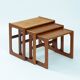Danish teak mid century modern nesting tables Salin, Nyborg, Denmark 1960s