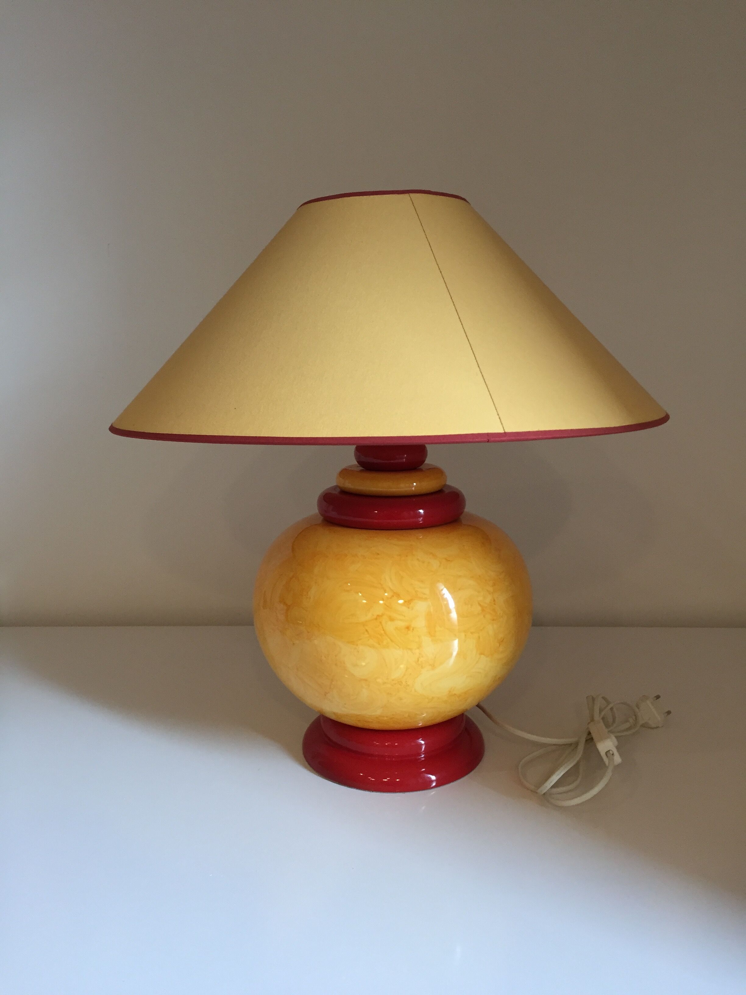 Kostka ceramic lamp foot, France, 1980s