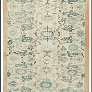 One of a kind hand knotted Turkish beige rug 153 cm x 262 cm