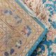 Kerman runner carpet in antique silk, hand-knotted from the 1940s.