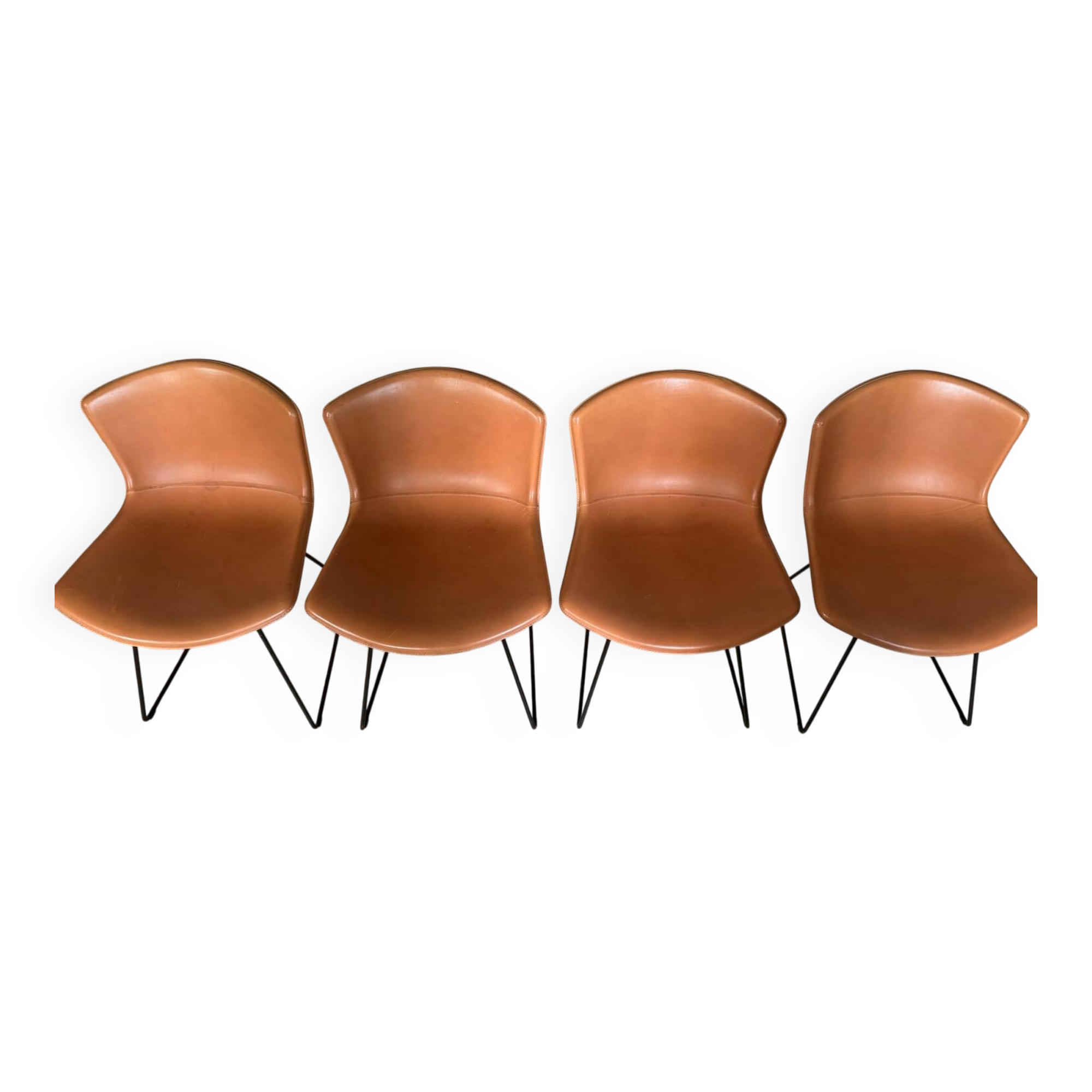Set of 4 Bertoia chairs