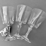Set de 12 verres à vin cristal taillé