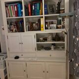 White solid wood bookcase