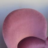 Série de 4 Fauteuils crapauds en velours ancien 1930s