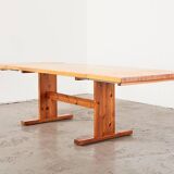 Scandinavian Drop-leaf Pine Shaker Dining Table 1960s