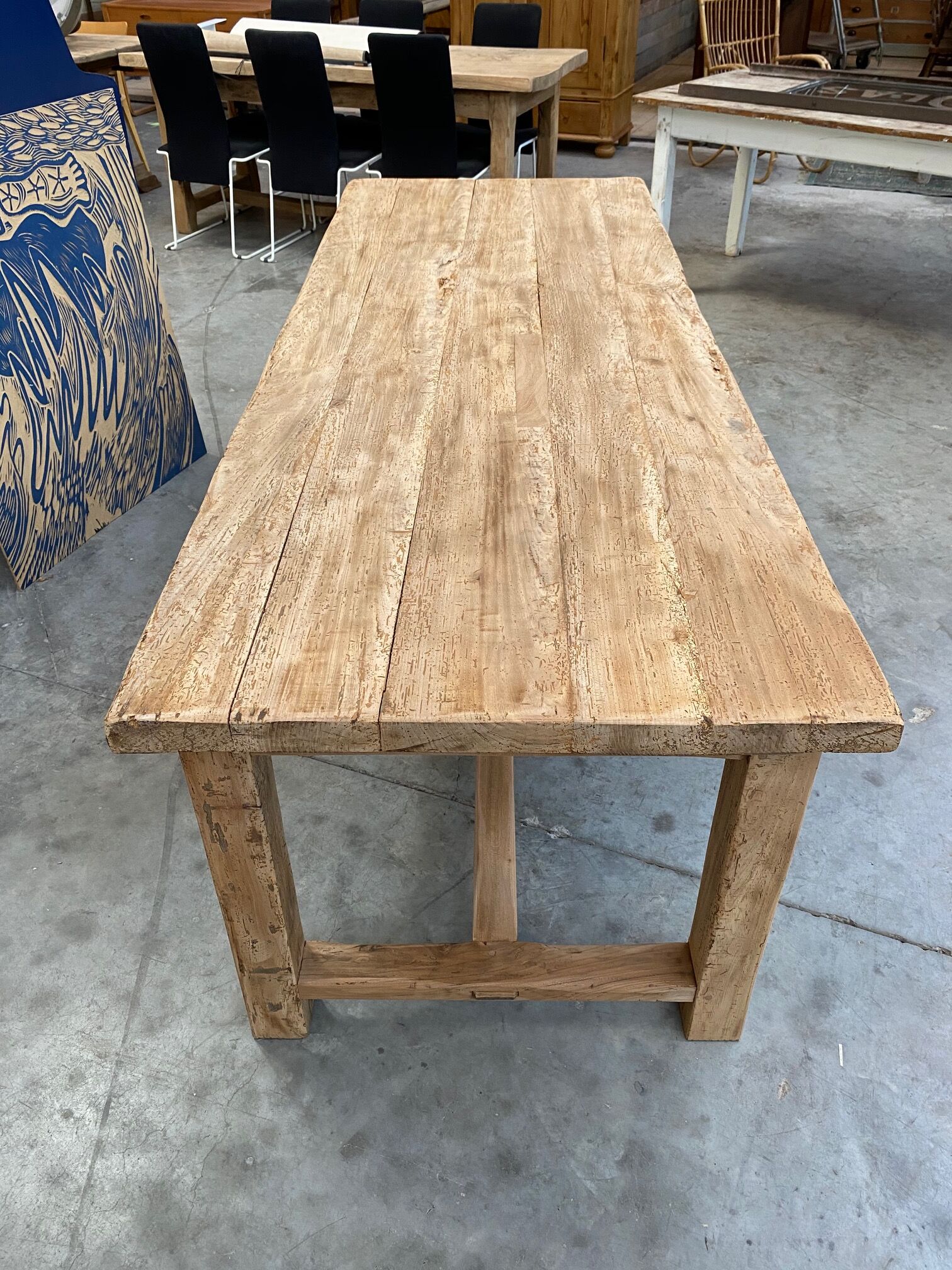 Old elm farm table
