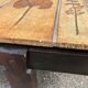 Vintage ceramic coffee table with herbarium decorations by Roger Capron, solid beech base.