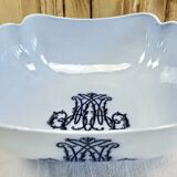 Ancien grand plat ovale Brown Westhead Moore & co monogramme XIX
