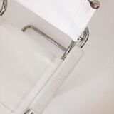 Metal and leather tubular chair