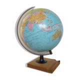 Illuminated globe world map