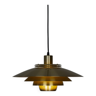 Danish vintage pendant lamp Dania by Kurt Wiborg, Jeka, 1980s