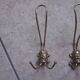 Lot de 4 patères ancienne en metal doré