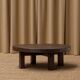 Hand-Hammered Solid Wood Coffee Table, 1970s