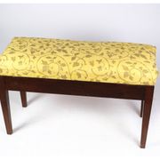 Piano bench / stool in mahogany with light floral fabric from around 1910