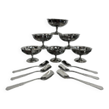Jean Couzon 12-piece stainless steel ice cream service