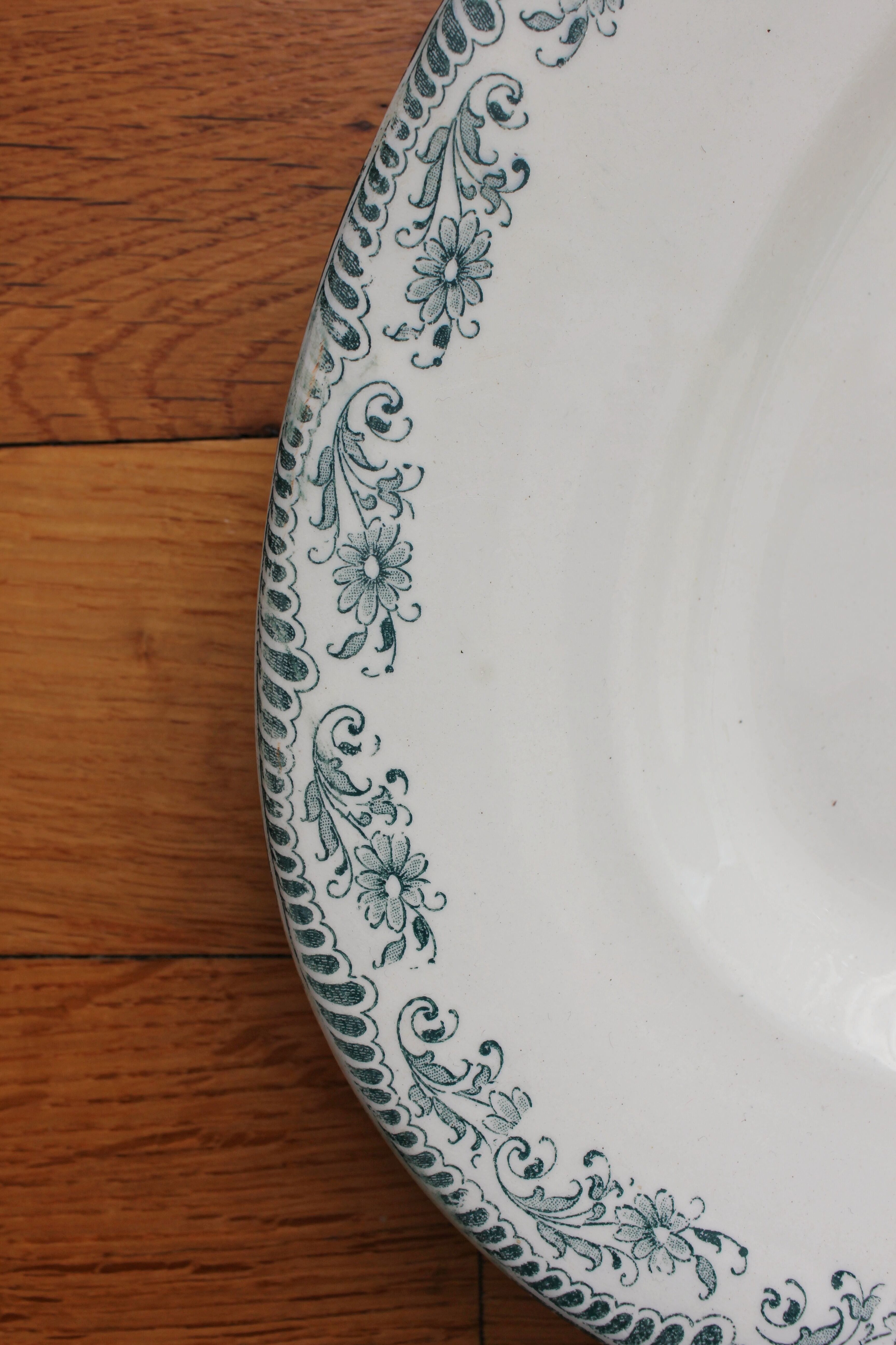 Oval ironstone dish from Salins