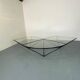 Table Basse Moderniste Furtive en Acier et Verre, Italie, années 1980