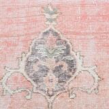 Soft Pink Handmade Vintage Persian Rug, 219x314Cm