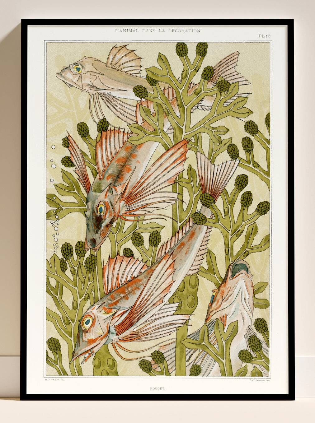 “Rouget” poster, after an Art Nouveau lithograph from 1897