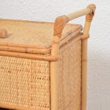 Small rattan chest of drawers