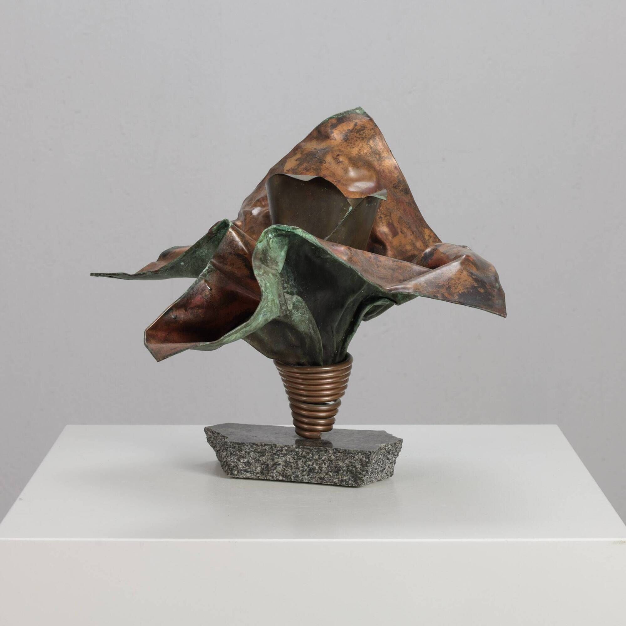 Sculptural copper vase by Bart van Bekhoven, Netherlands, 1980s