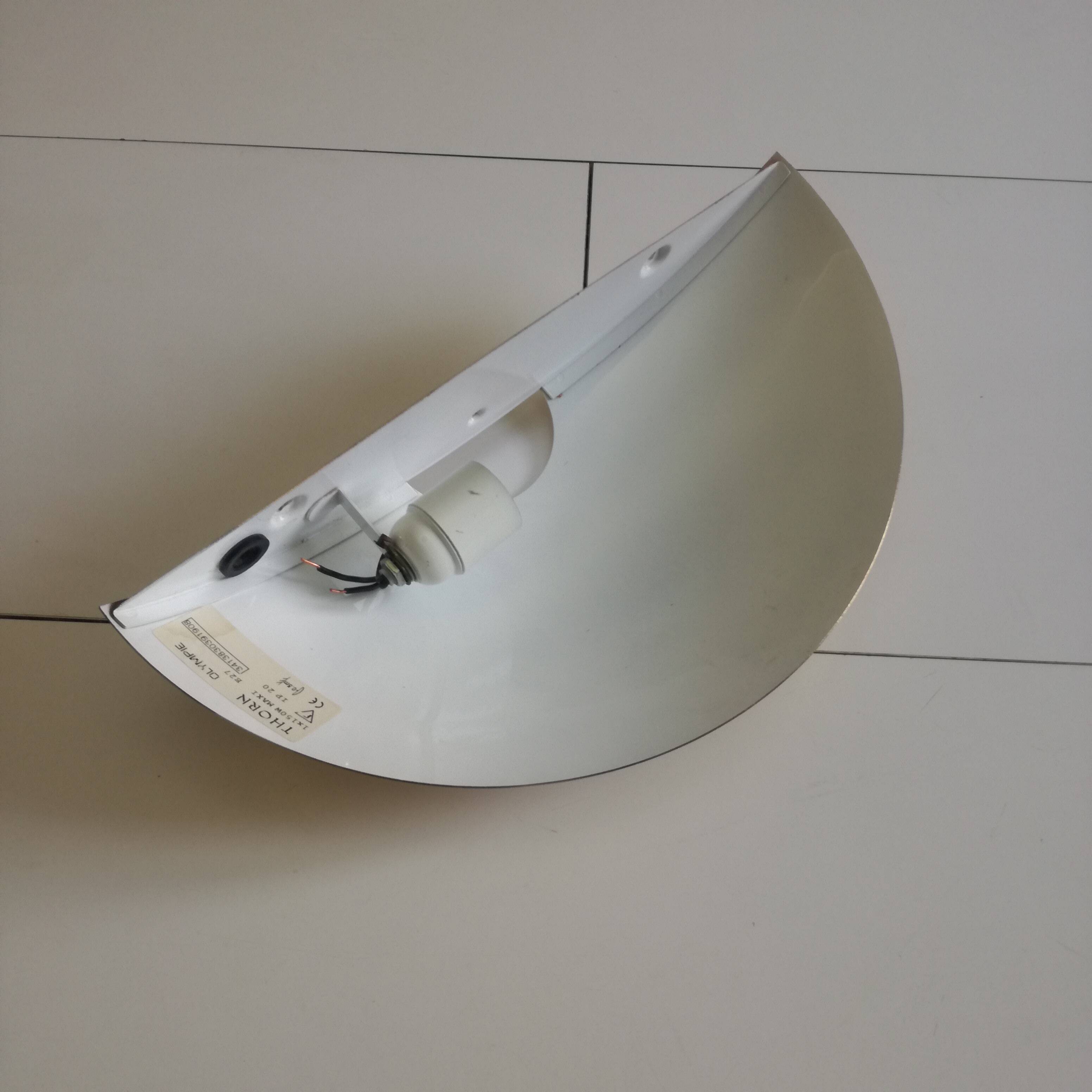 40 cm half-moon brass wall light
