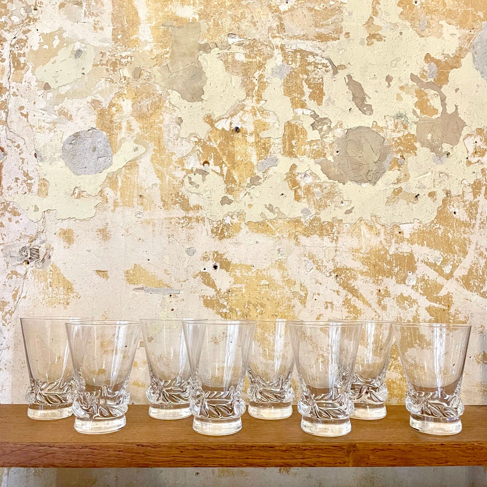 Set of 8 water glasses Daum model Sorcy