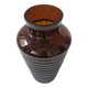 Vintage speckled amber blown glass conical vase