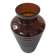 Vintage speckled amber blown glass conical vase