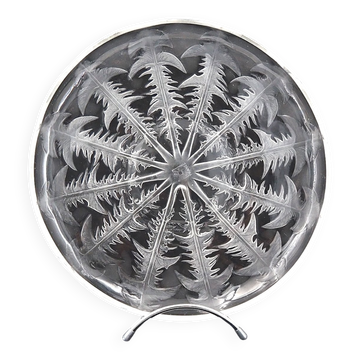 Dandelion cup signed Lalique VDA, glassware from Alsace