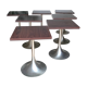 Lot de 7 tables bistrot pied tulipes