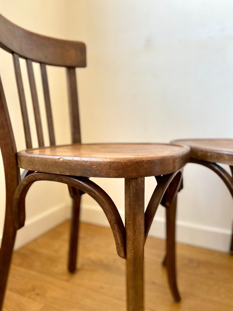 2 Baumann bistro chairs in dark wood