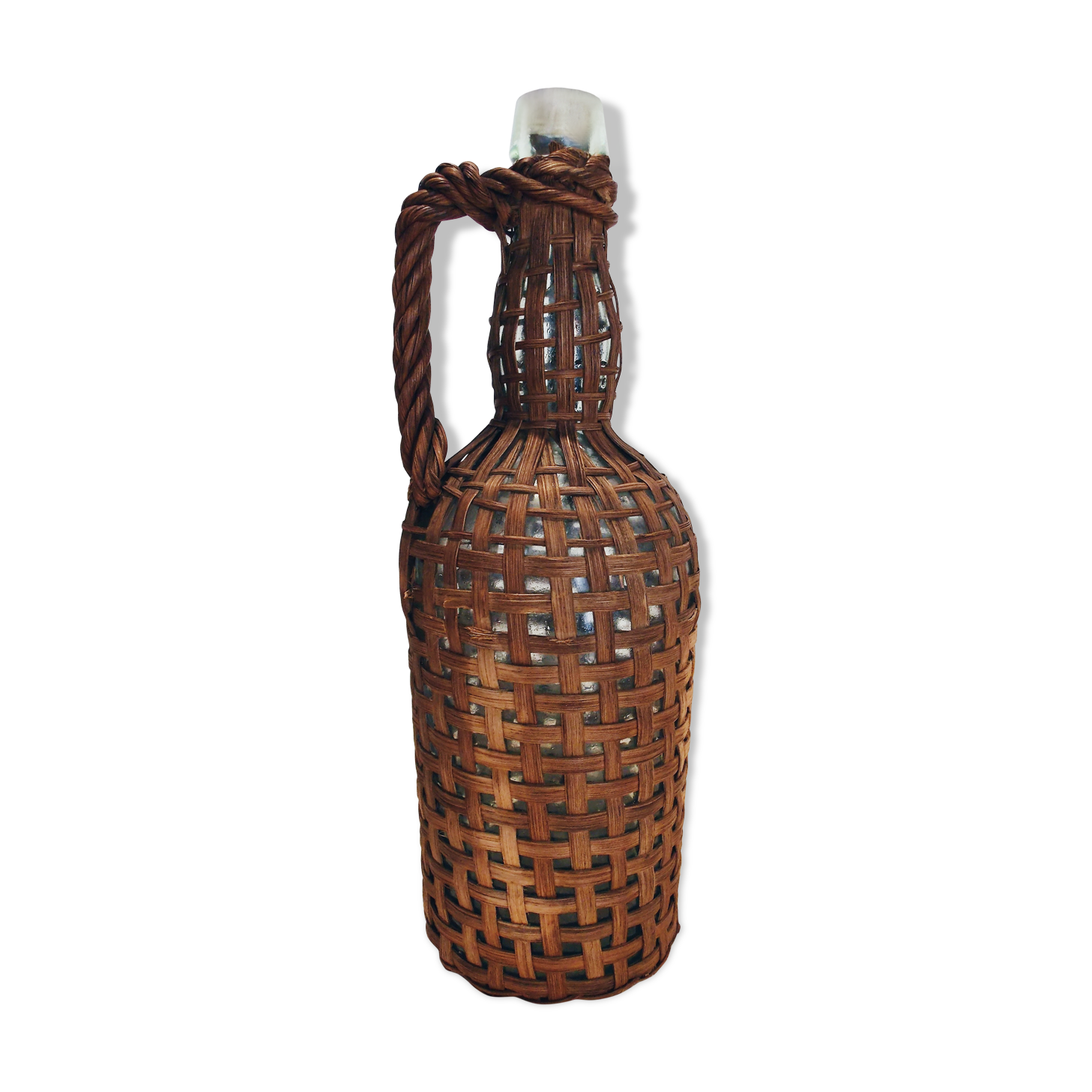 Carafe rattan vintage bottle