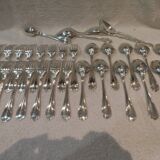 15 Christofle Spatours engraved RV 21.8cm table cutlery 30p early 20th century