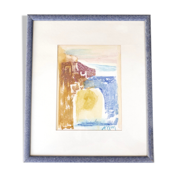 Painting, signed abstract painting, 70s