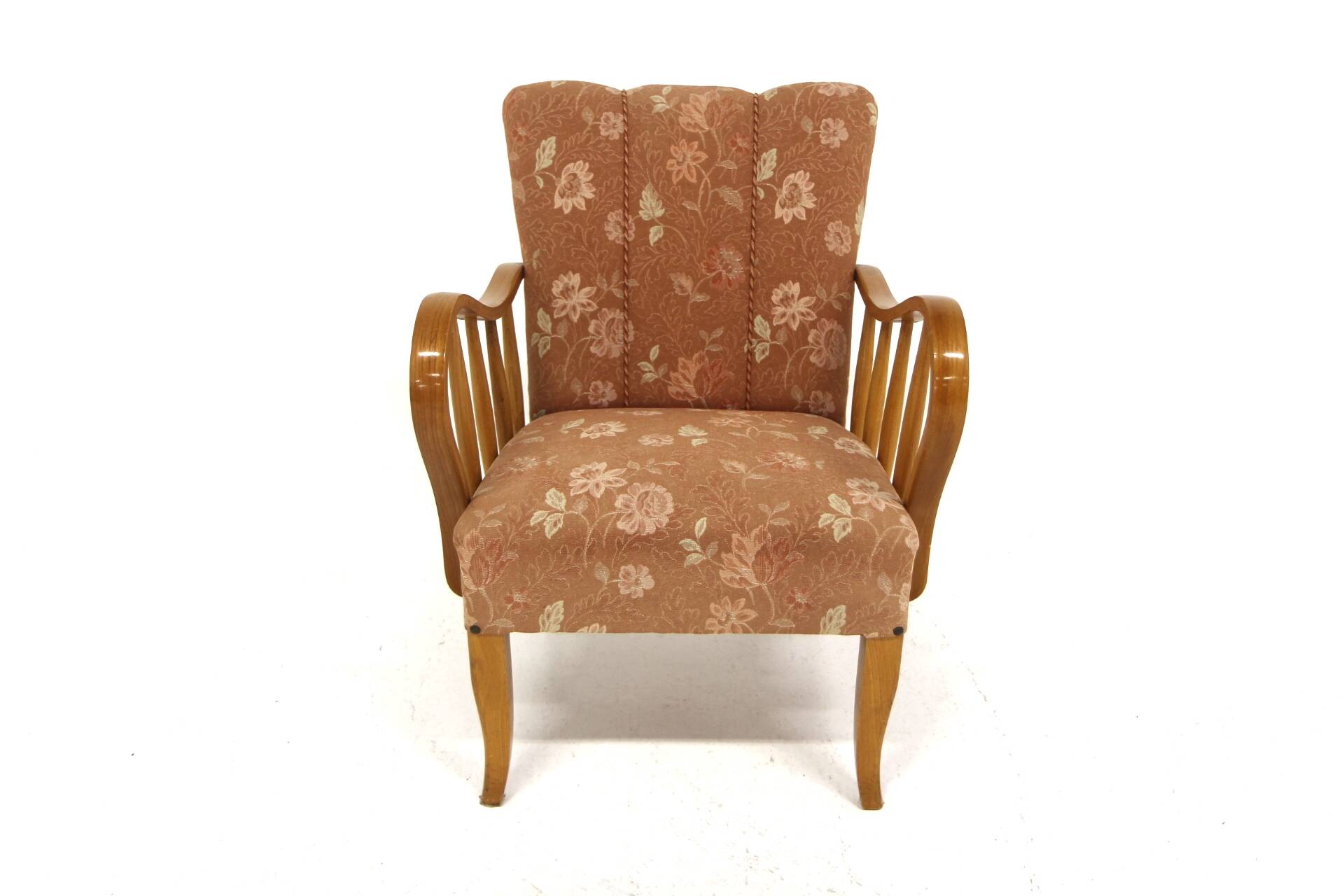 Scandinavian elm armchair, Swedish Modern, Sweden, 1940